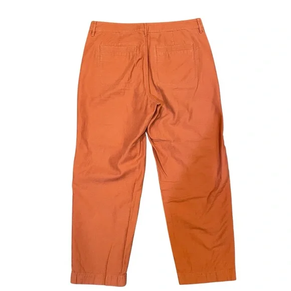 J. Crew Re-Imagined Pants Garment Dyed Foundry Chinos Women 12 Rust Sailor Boho - Picture 2 of 9
